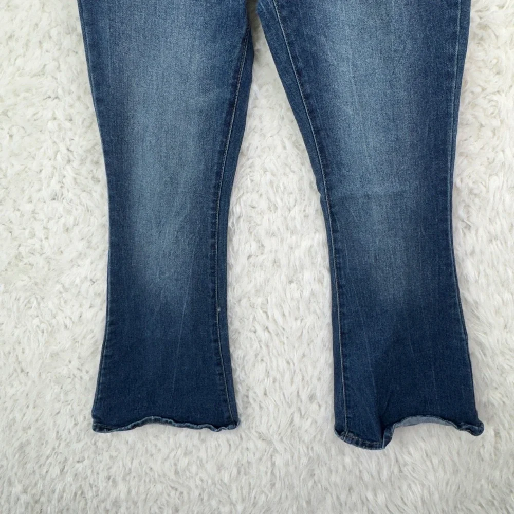 Juicy Couture Flare Jeans Womens 9/29 Blue Rhinestone Logo Y2K‎ McBling Denim